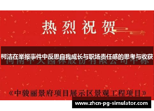 柯洁在举报事件中反思自我成长与职场责任感的思考与收获